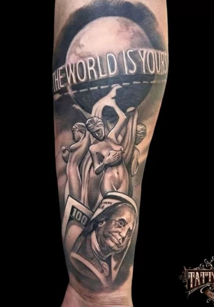 Venus, Wealth, and Ownership Tattoo Design