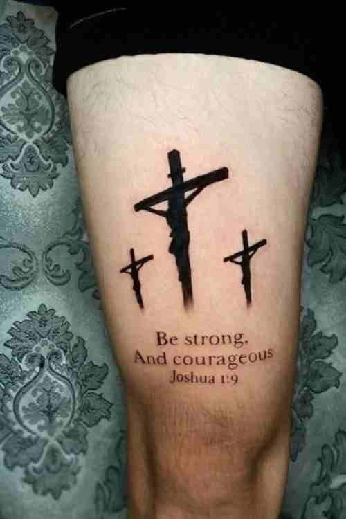 Joshua Scripture: Three Cross Tattoos Tattoo Design