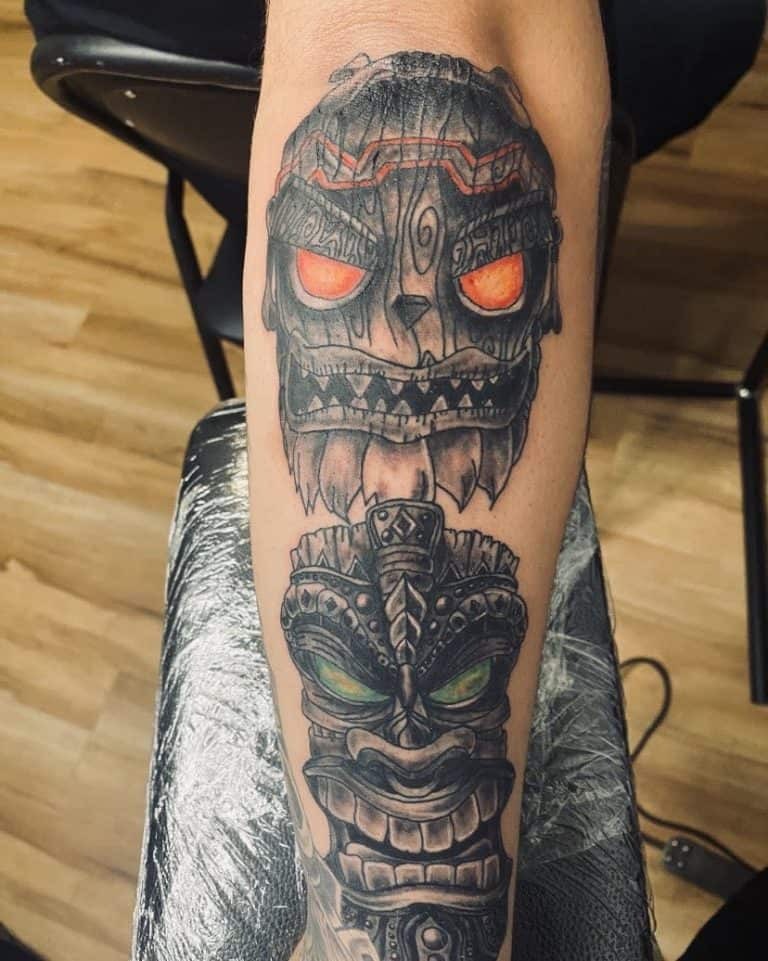 Brilliant Eyes of the Tiki Mask Tiki Tattoos Tattoo Design