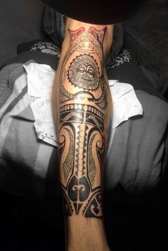 Traditional Tongan Design on Lower Arm Tattoo Design