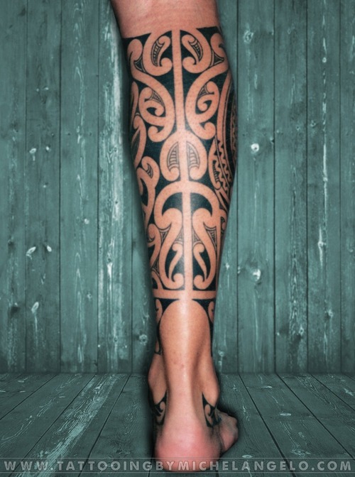 Tribal Design Below the Knee Tiki Tattoos Tattoo Design