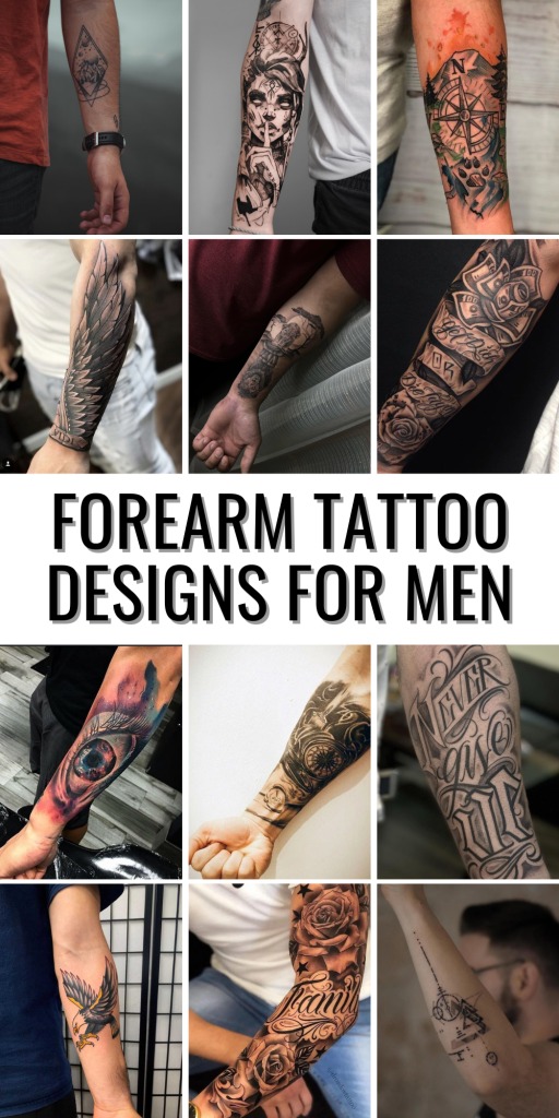 Clock and Rose Forearm Sleeve Tattoo Design