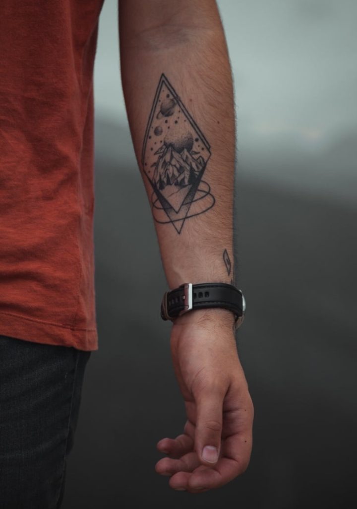 Geometric Lion Forearm Tattoo Tattoo Design