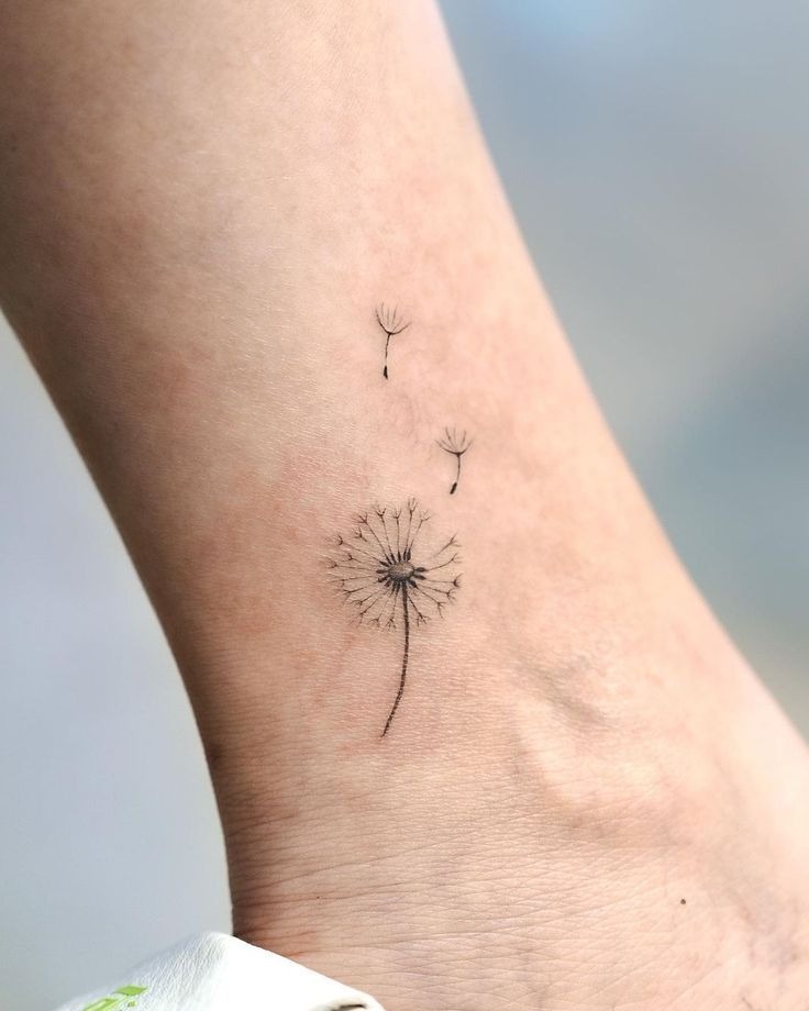 Dandelion Seed Ankle Tattoo Tattoo Design