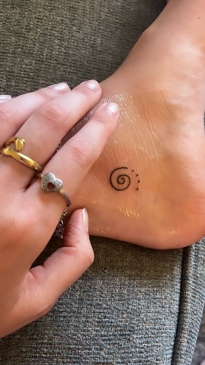Spiral Symbol Ankle Tattoo Tattoo Design