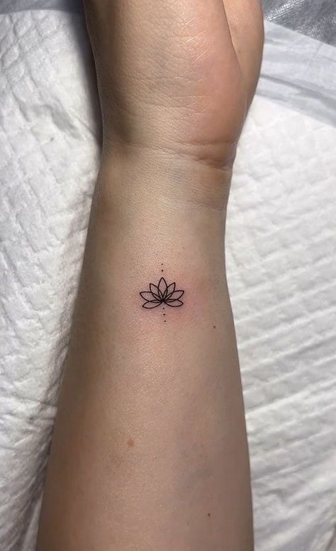 Tiny Lotus Wrist Tattoo Tattoo Design