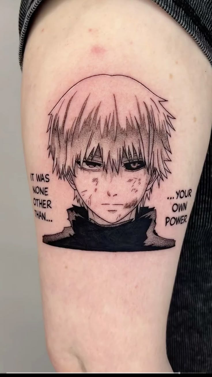 Color-Packed Kagune Kaneki Tattoo Design