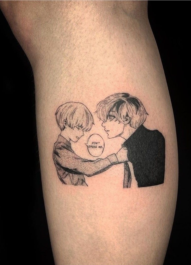 Don't Erase Me Manga Panel Tattoo Design