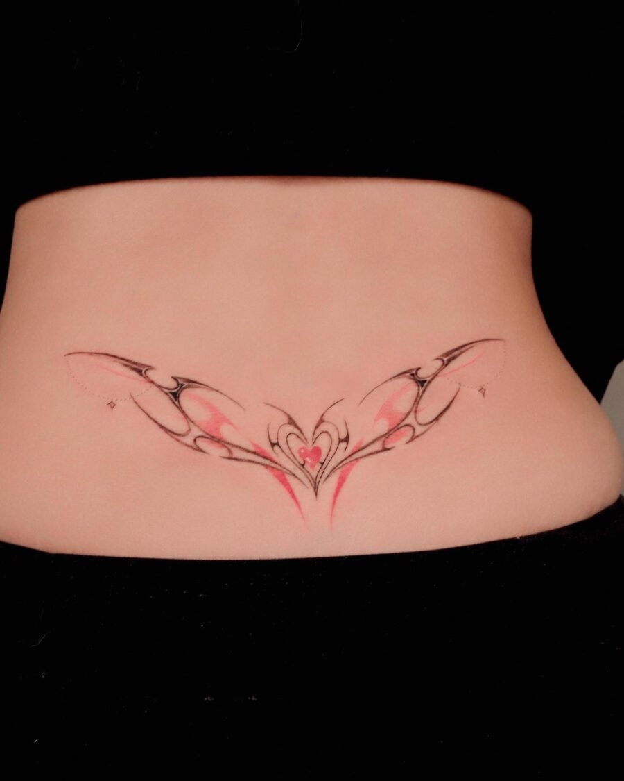 Elegant heart design for a bold statement Tattoo Design