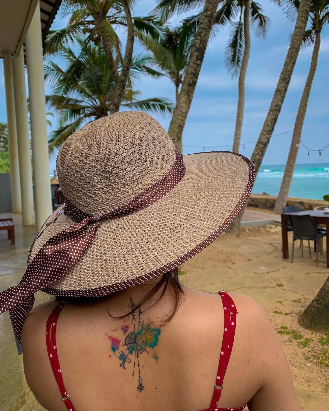 Colorful travel tattoo inspired by ocean vibes Tattoo Design
