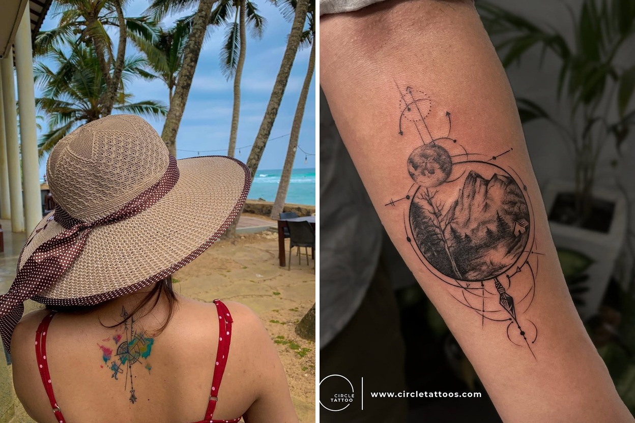 36+ Travel Tattoo Ideas Full of Meaning and Personal Style Featured Lookbook Collage