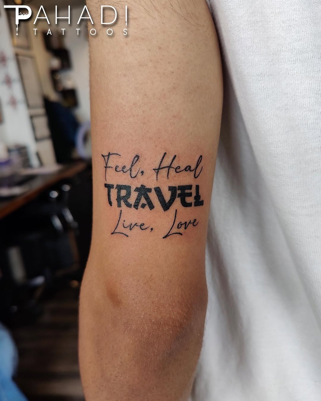 Inspirational Travel Tattoo with Deep Meaning Tattoo Design