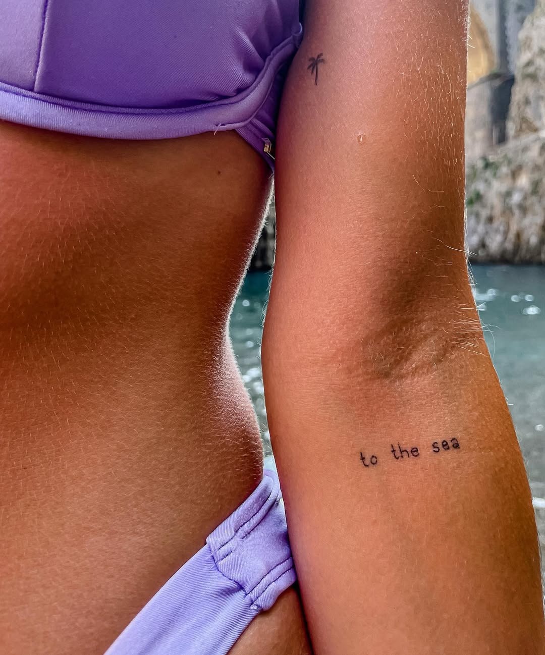 Minimalist tattoo capturing beach vibes perfectly Tattoo Design