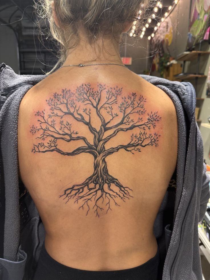 Expansive Back Tree of Life Tattoo Tattoo Design