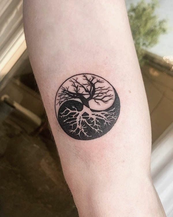 Feminine Hand Tree of Life Tattoo Tattoo Design