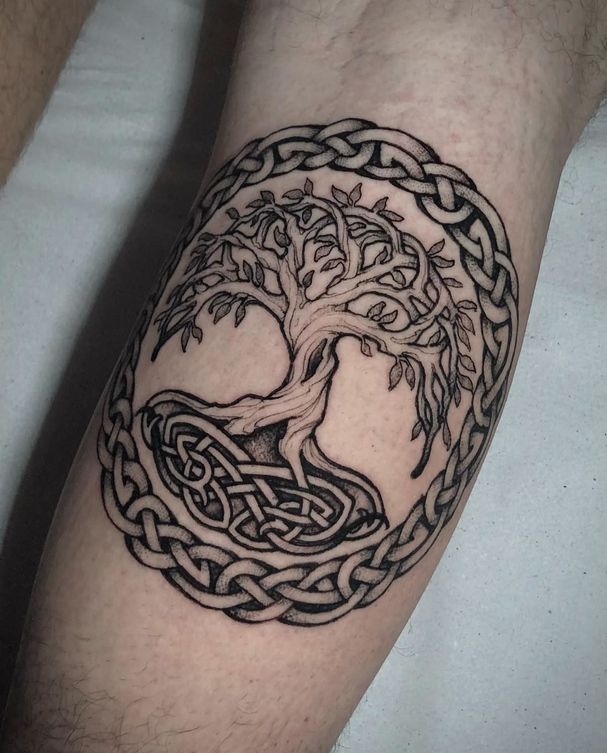 Minimal Yin-Yang Tree Tattoo Tattoo Design