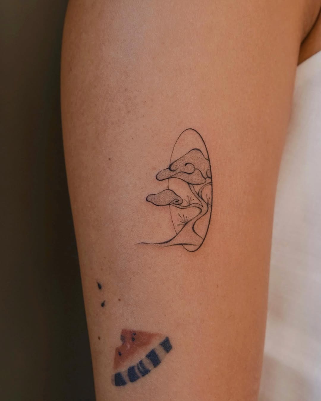 A whimsical tree tattoo capturing nature's beauty. Tattoo Design