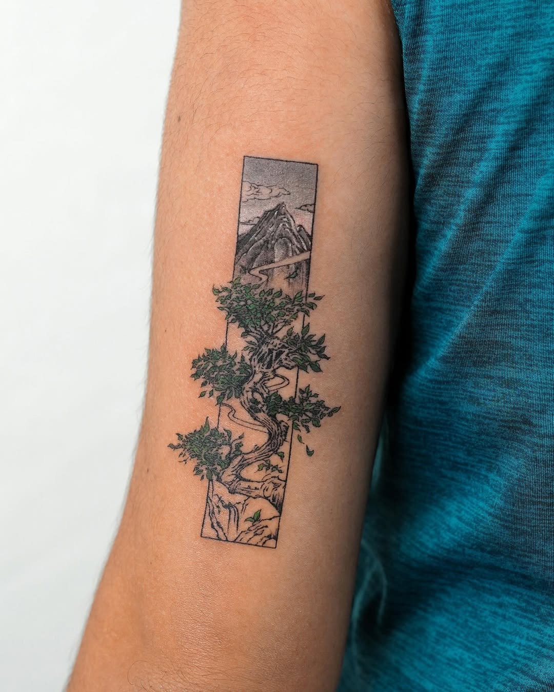 Cosmic Tree Tattoo Blending Nature and Space Tattoo Design