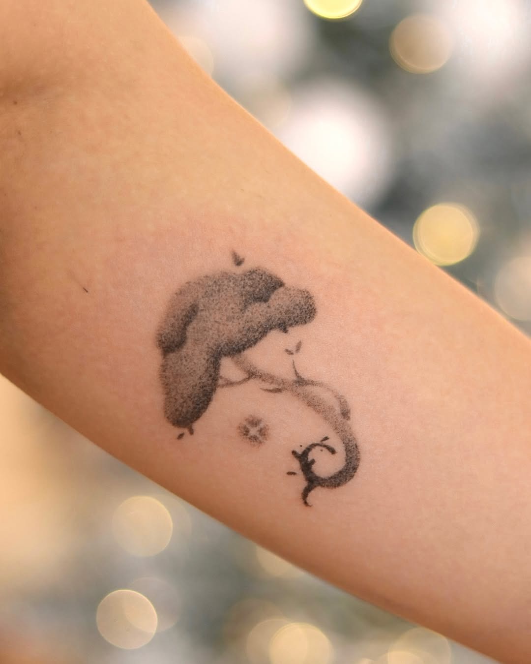 Elegant minimalist tree tattoo design captured beautifully Tattoo Design