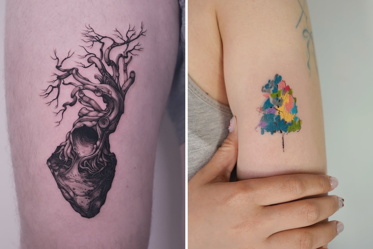 Tree Tattoos Featured Lookbook Collage