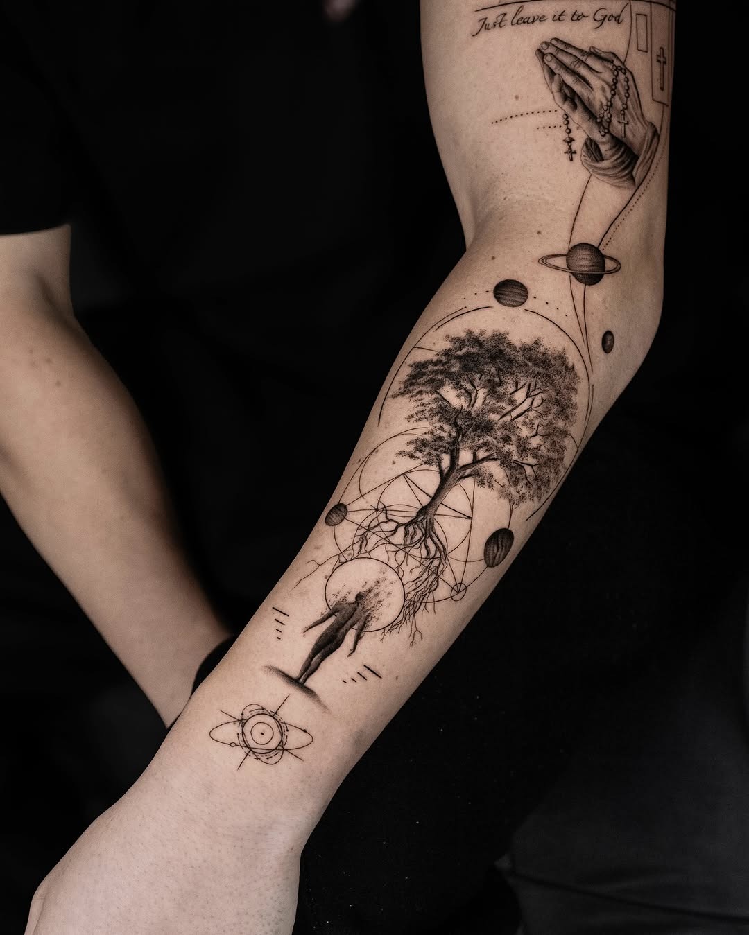 Stunning realistic tree tattoo on arm Tattoo Design