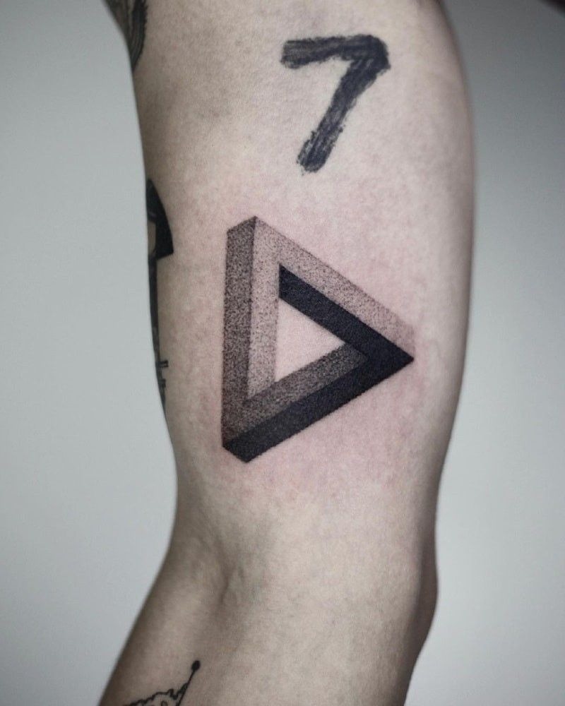 Shadowed Penrose Mini Tattoo Design