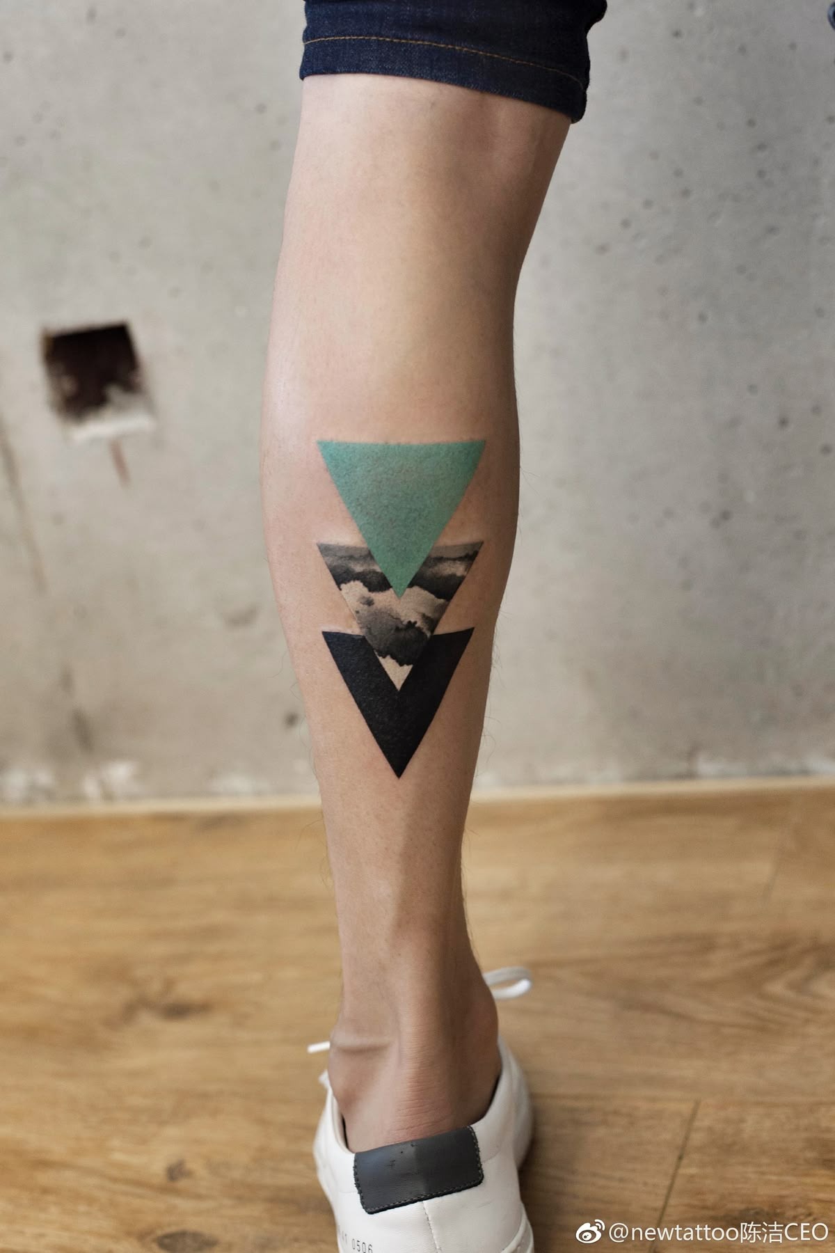 Triple Inverted Horizon Tattoo Design