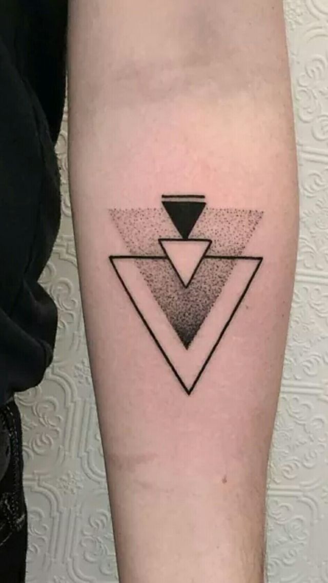 Upside-Down Gradient Stack Tattoo Design