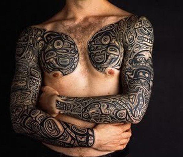A full back Tribal Tattoo Tattoo Design