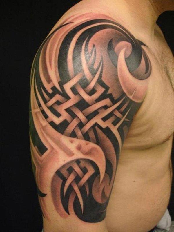 Full back and arms Tribal Tattoo Tattoo Design