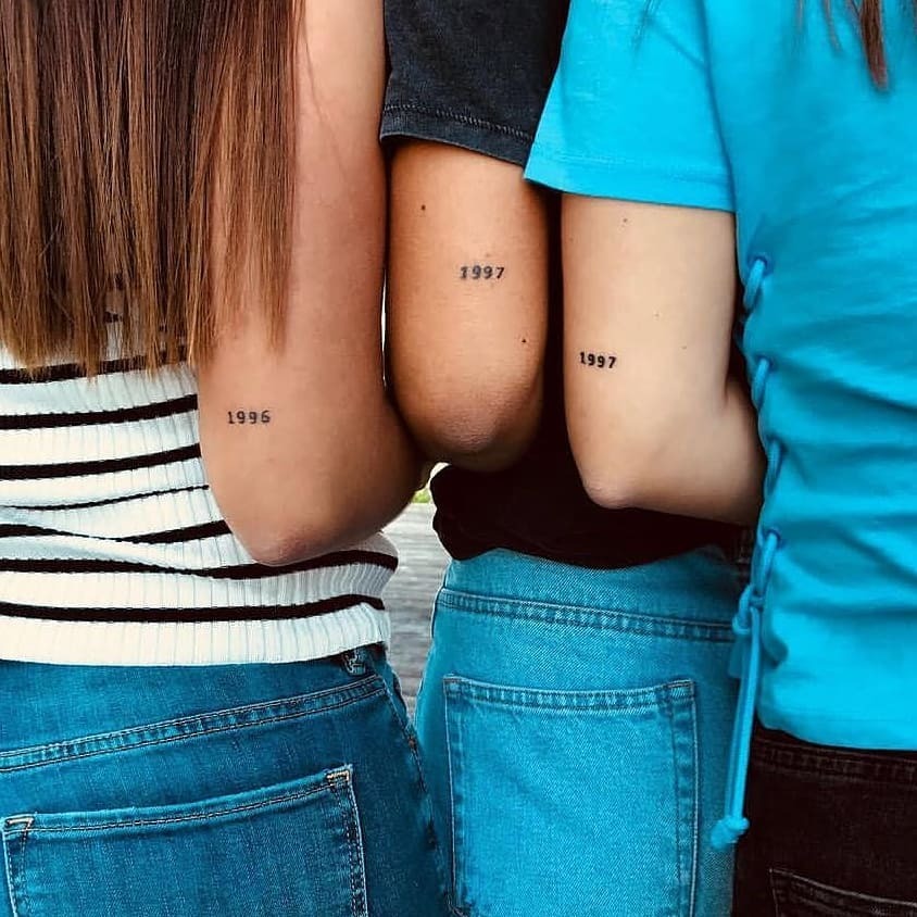 Birth Year Trio Tattoo Tattoo Design