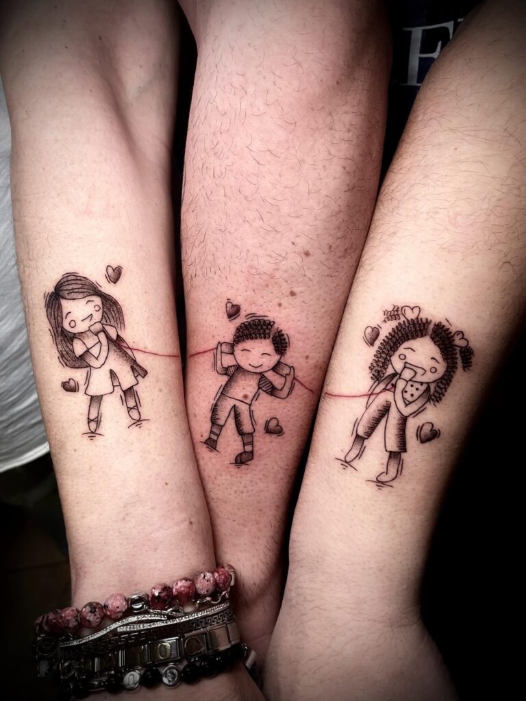 Connected by Love Trio Tattoo Tattoo Design