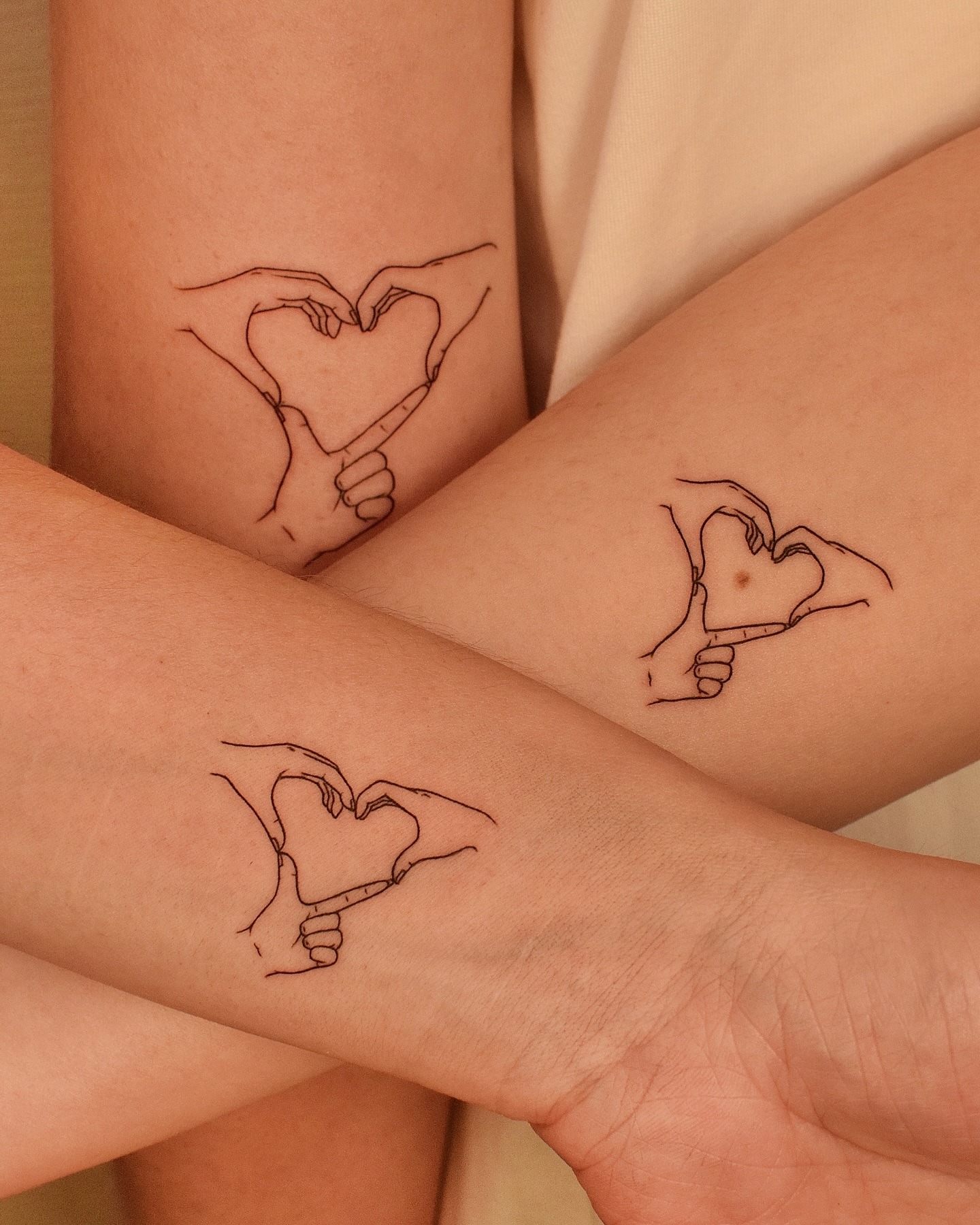 Heart Hand Trio Tattoo Tattoo Design