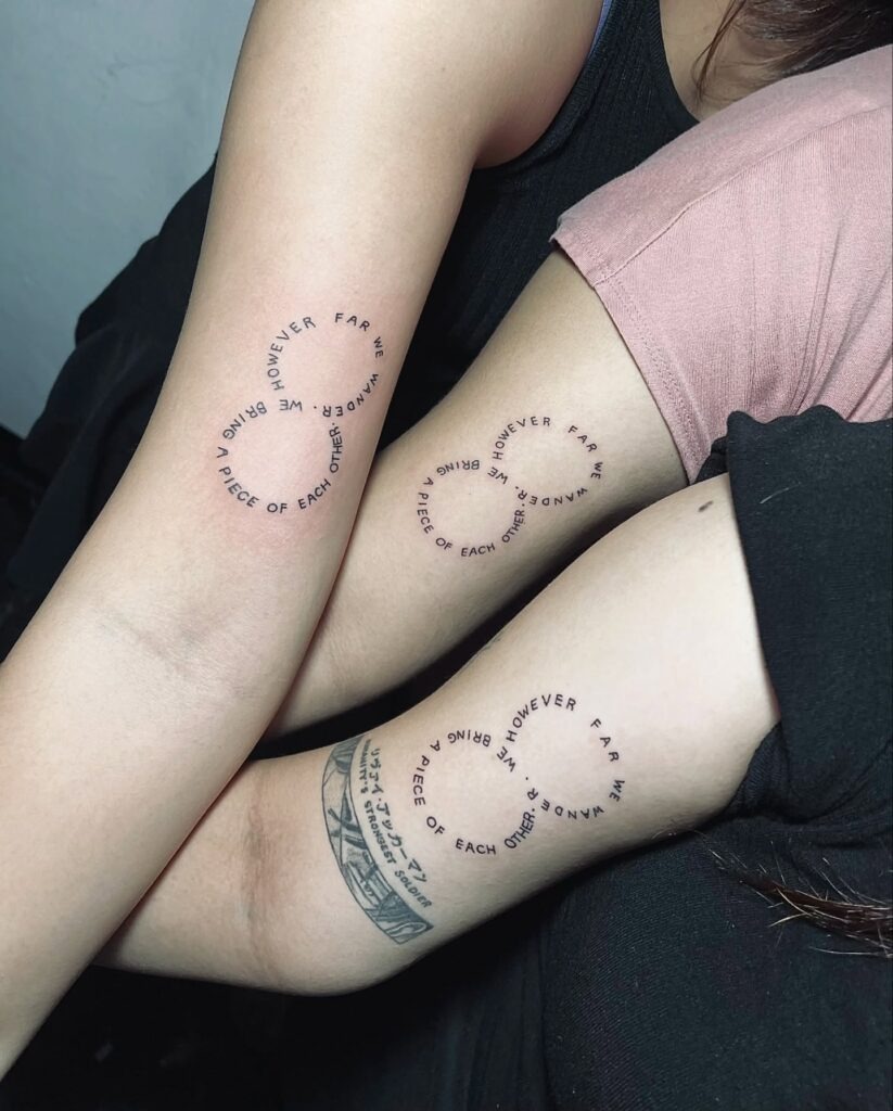 Infinity Quote Trio Tattoo Tattoo Design