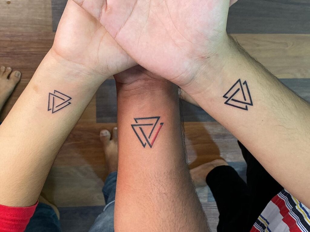 Interlocking Triangle Trio Tattoo Tattoo Design