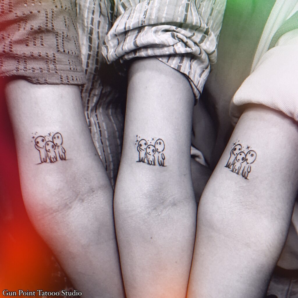 Kodama Forest Spirit Trio Tattoo Tattoo Design