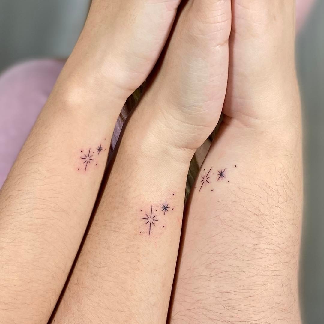 Matching Mini Star Trio Tattoo Tattoo Design