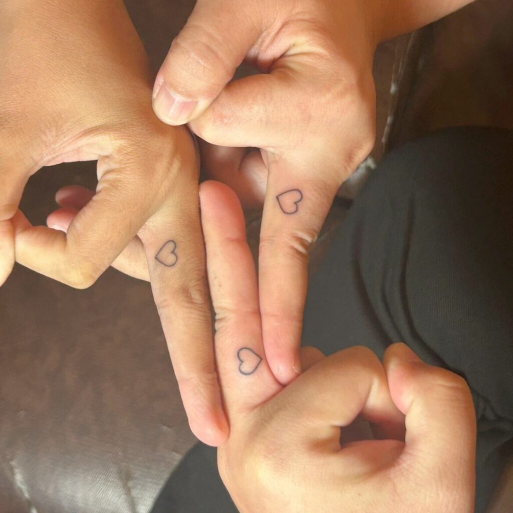 Minimalist Heart Finger Trio Tattoo Tattoo Design