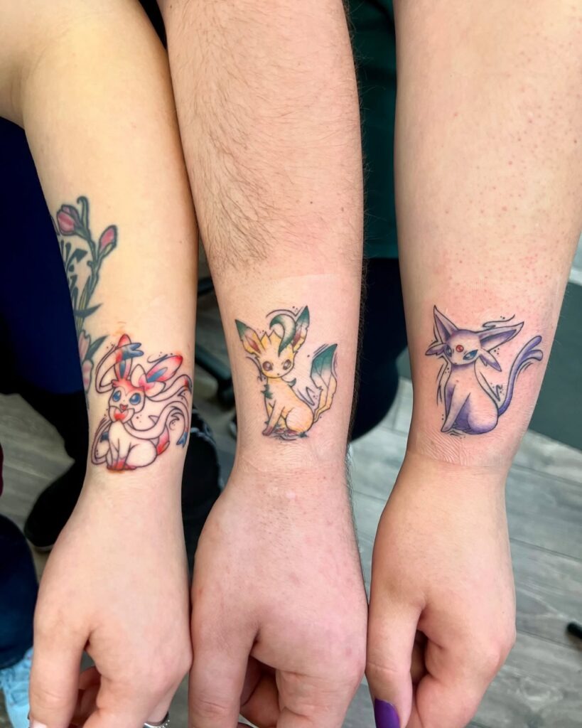 Pokémon Eeveelution Trio Tattoo Tattoo Design
