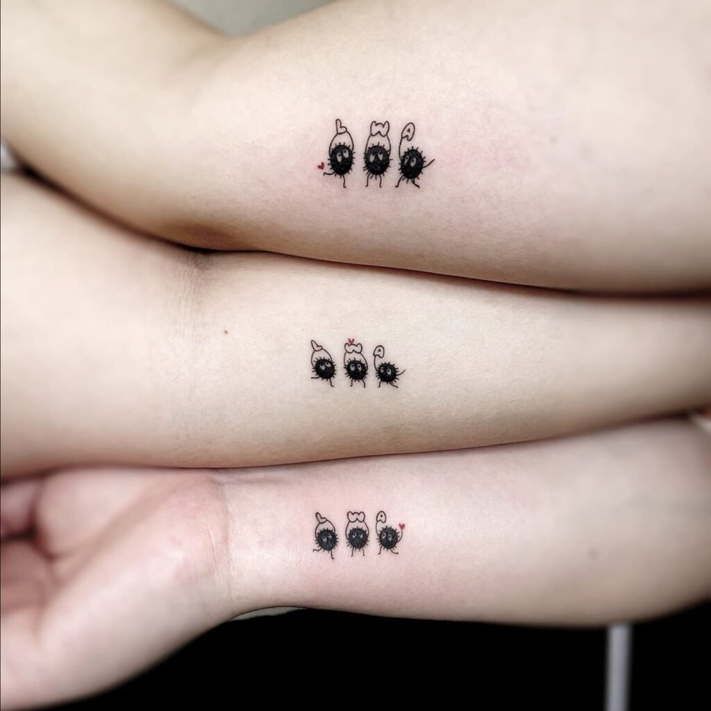 Soot Sprite Sisters Trio Tattoo Tattoo Design