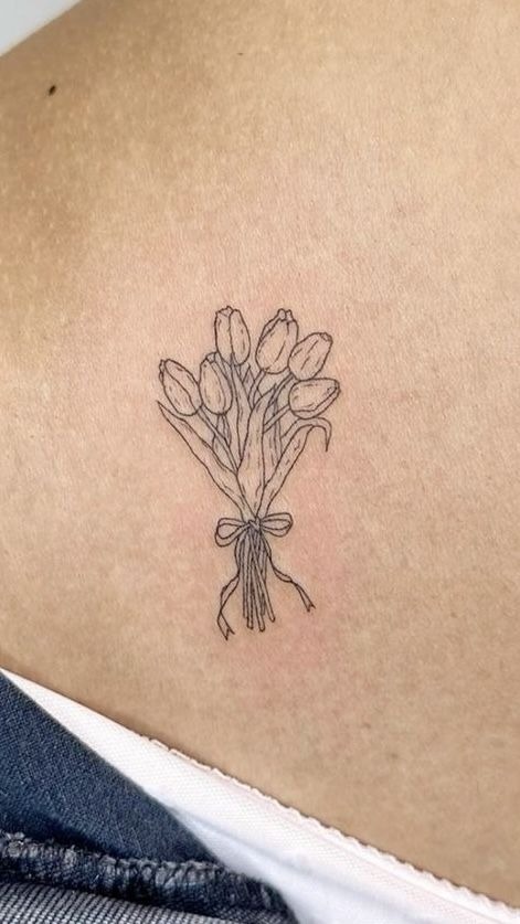 Deep Purple Tulip Tattoo Tattoo Design