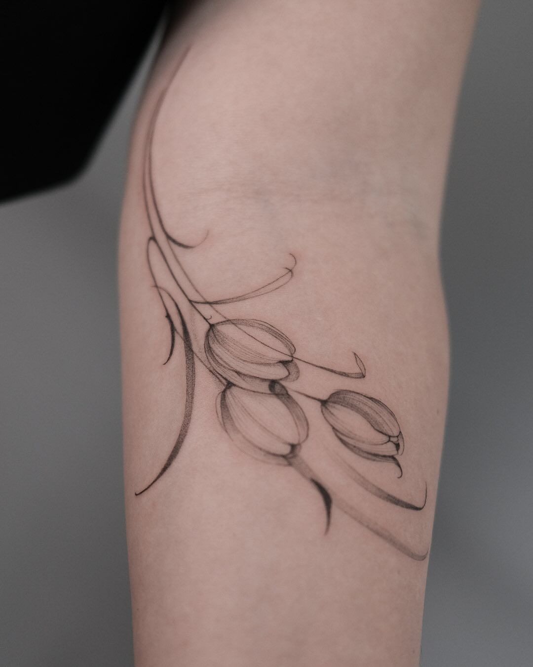 Pink Tulip Shoulder Tattoo Tattoo Design
