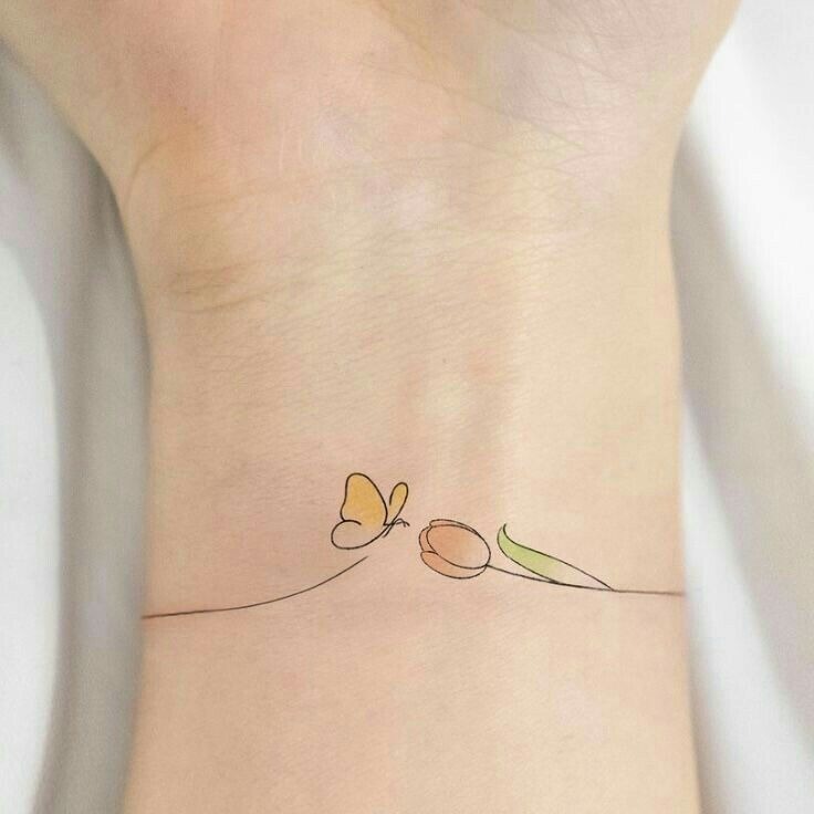 Tulip with Constellation Tattoo Tattoo Design