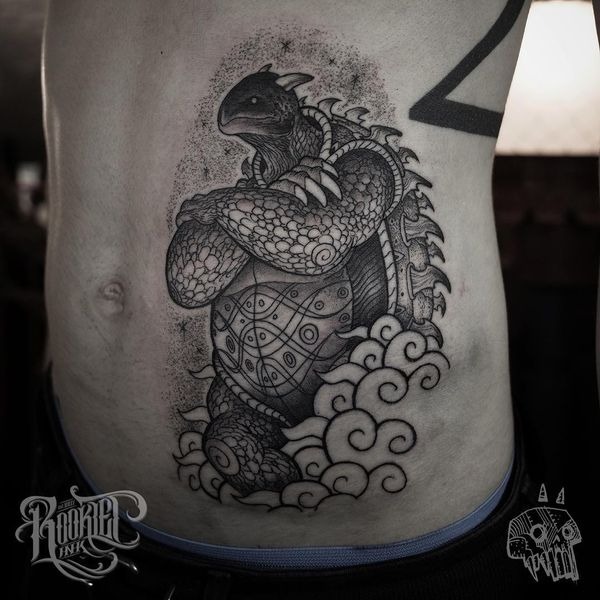 Dramatic Fantasy Bipedal Tortoise Design Turtle Tattoos Tattoo Design