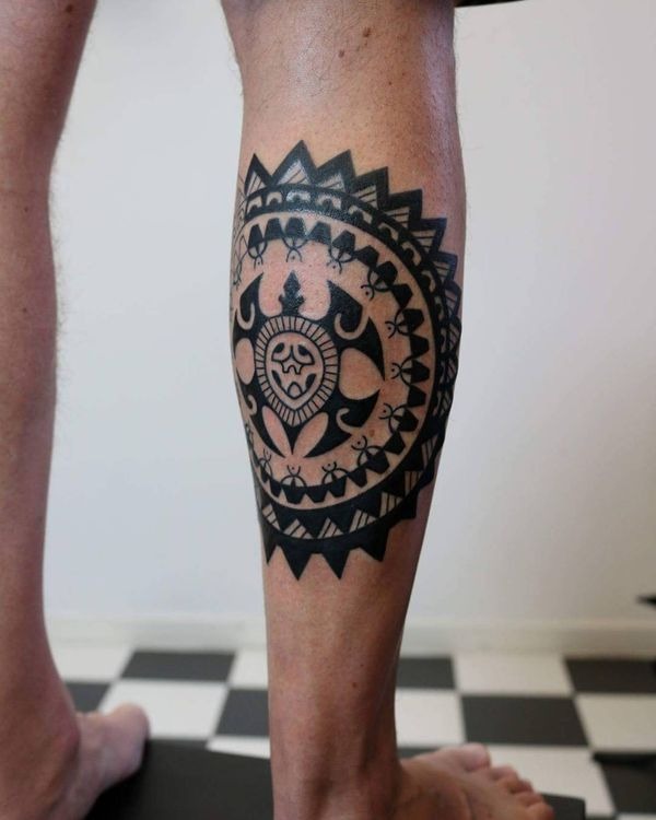 Sea Turtle Inside Two Rings Turtle Tattoos Tattoo Design