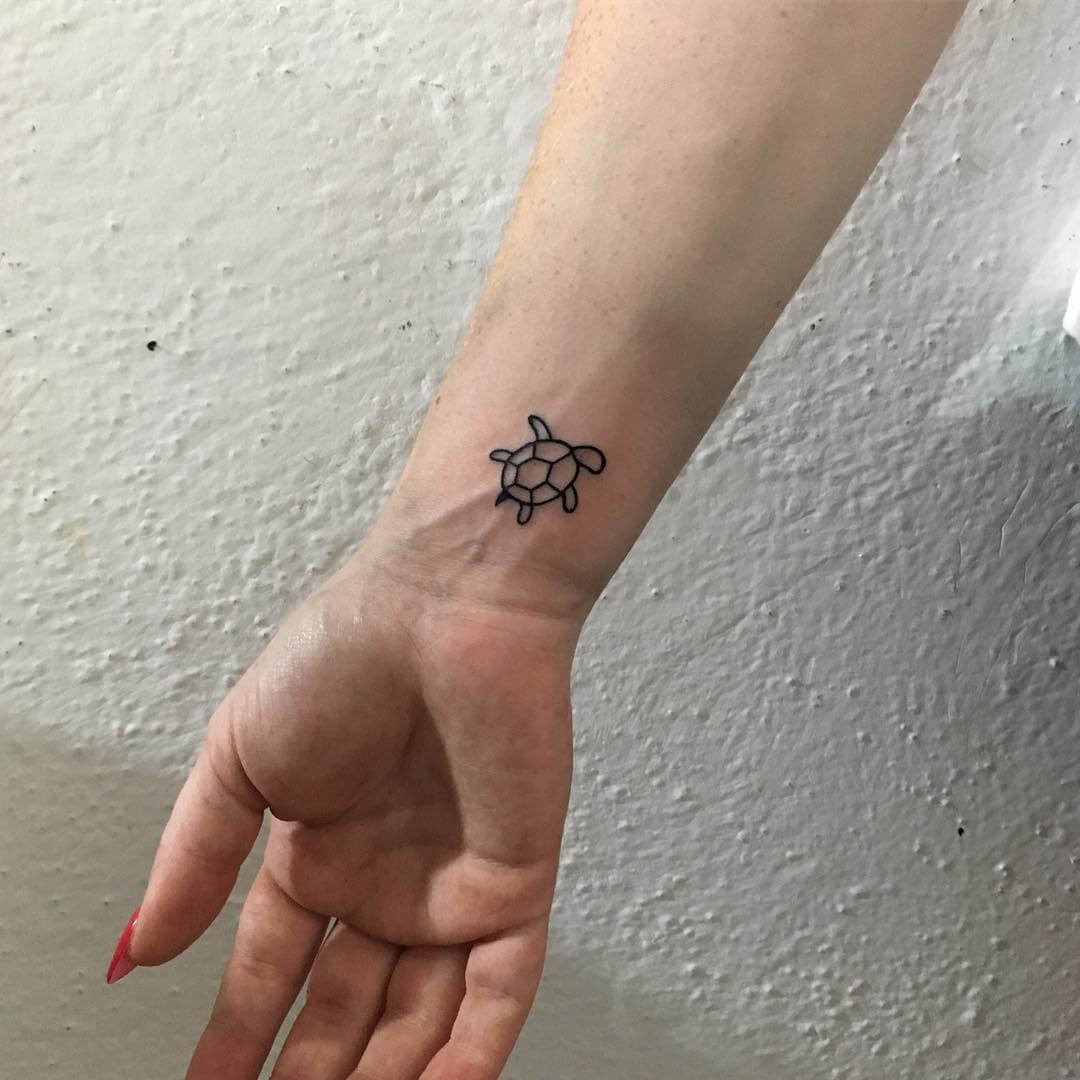 Simple Turtle on Inner Wrist Turtle Tattoos Tattoo Design
