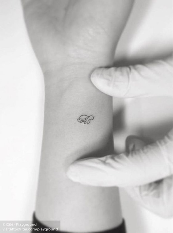 Tiny Delicate Turtle on Wrist Turtle Tattoos Tattoo Design