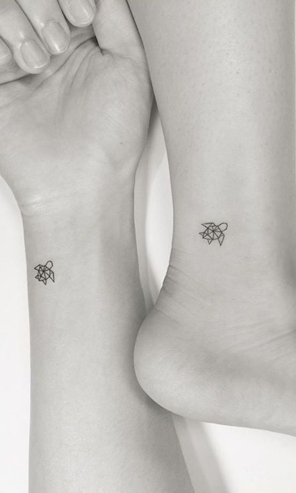 Tiny Match Polygonal Sea Turtles Turtle Tattoos Tattoo Design