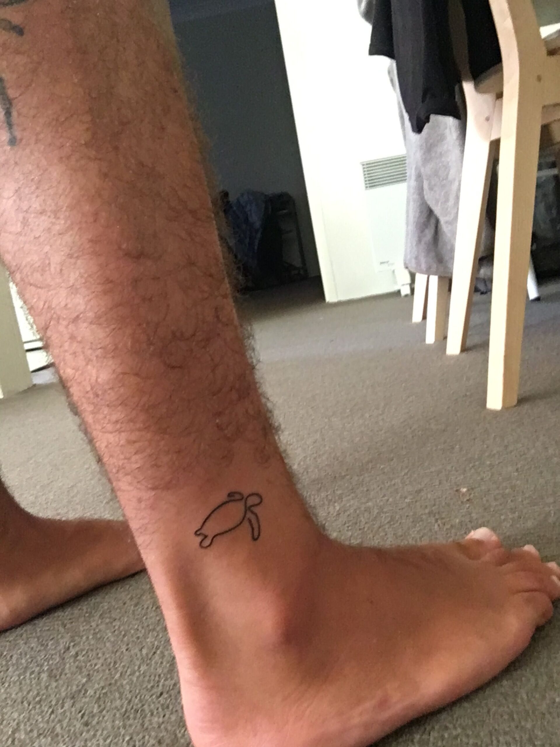 Tiny Sea Turtle Made of One Line Turtle Tattoos Tattoo Design