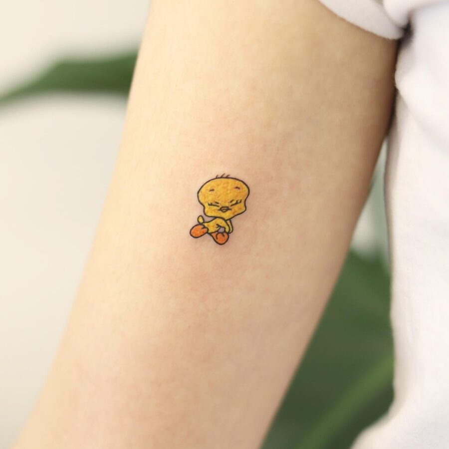 Adorable Tweety Tattoo for Cartoon Lovers Tattoo Design